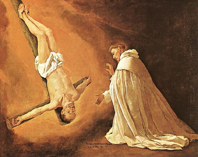 The Apparition of Apostle St Peter to St Peter of Nolasco, ZURBARAN  Francisco de